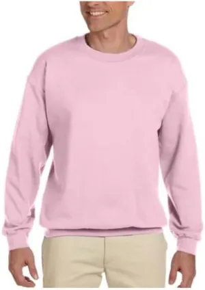 Gildan Mens Fleece Heavy Blend Crewneck, Sweatshirt, (G1800). Light Pink