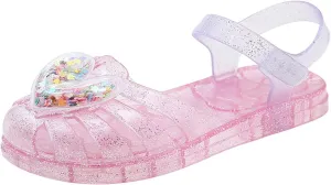 Girls Jelly Sandals Summer Costume Princess Dress Flat Breathable Waterproof Gladiator Shoes Rainbow Closed Toe Beach Sandals