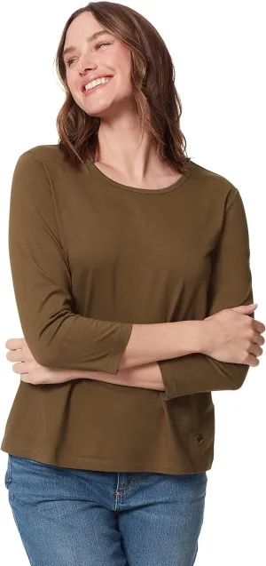 Gloria Vanderbilt Women's Amanda 3/4 Sleeve Soft Knit Top