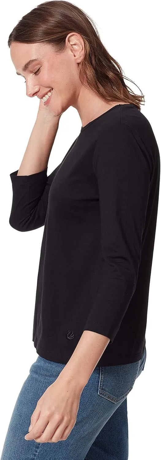 Gloria Vanderbilt Women's Amanda 3/4 Sleeve Soft Knit Top