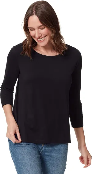 Gloria Vanderbilt Women's Amanda 3/4 Sleeve Soft Knit Top