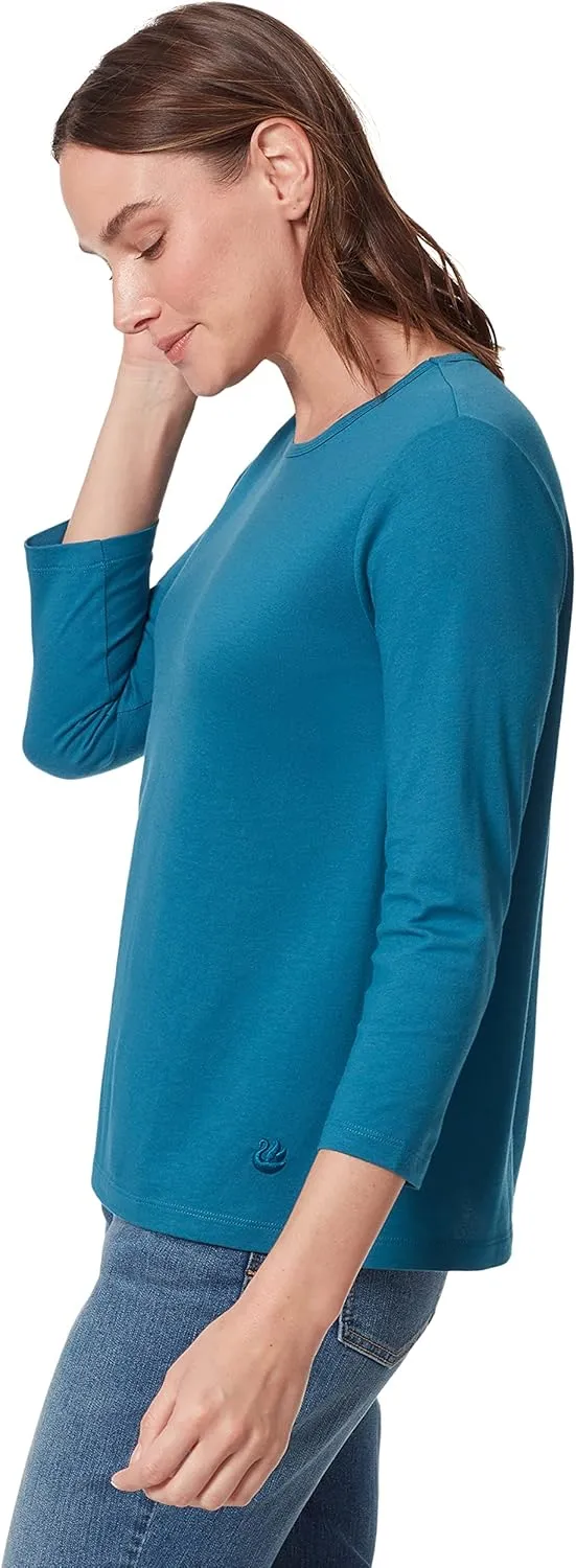 Gloria Vanderbilt Women's Amanda 3/4 Sleeve Soft Knit Top