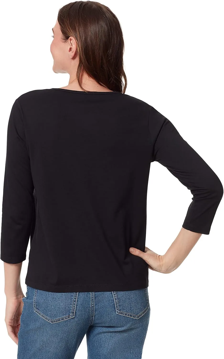 Gloria Vanderbilt Women's Amanda 3/4 Sleeve Soft Knit Top