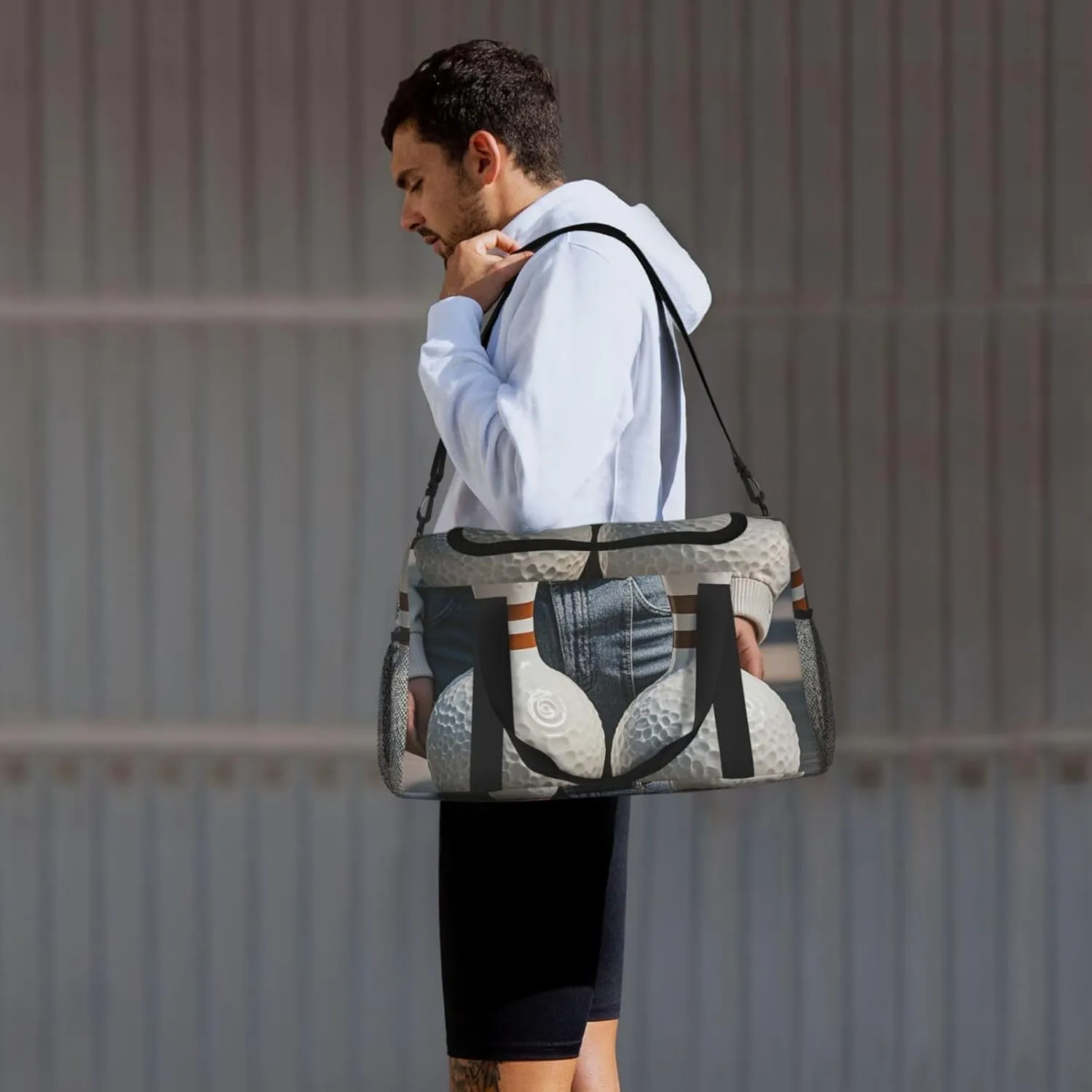 Gym Bag Bowling Balls Duffel Bag for Men Women Travel Overnight Bag with Shoe Compartment Workout Bags