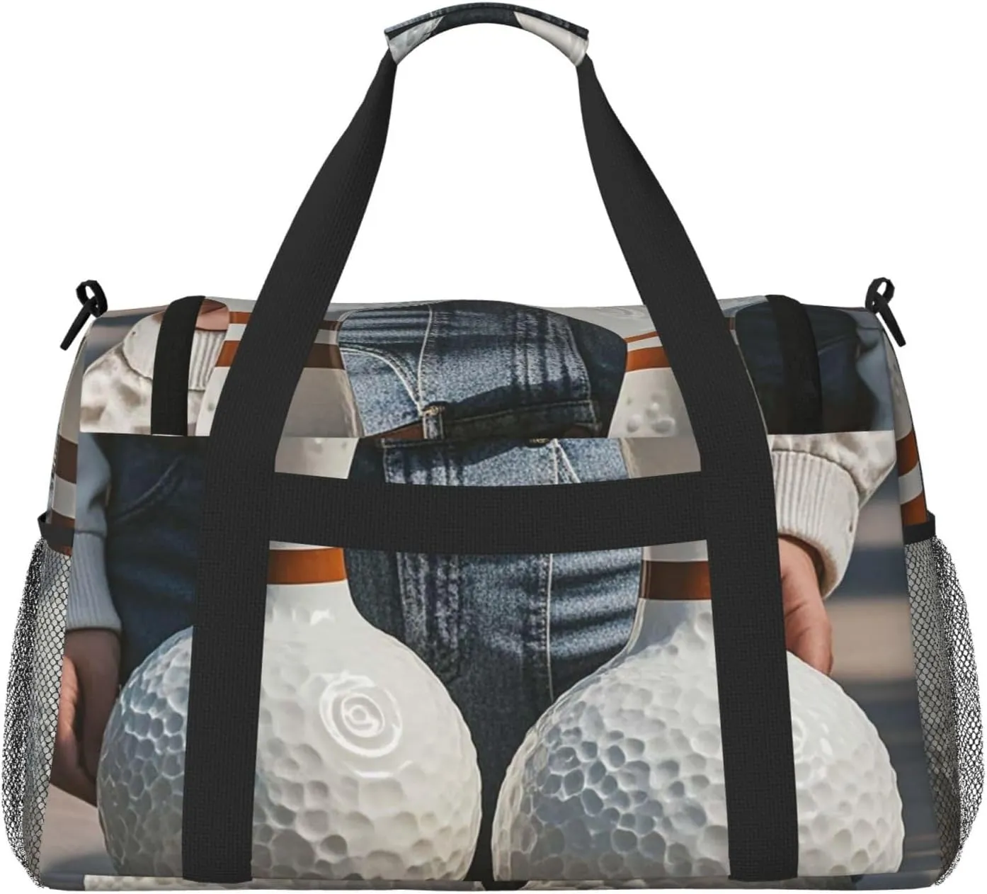 Gym Bag Bowling Balls Duffel Bag for Men Women Travel Overnight Bag with Shoe Compartment Workout Bags