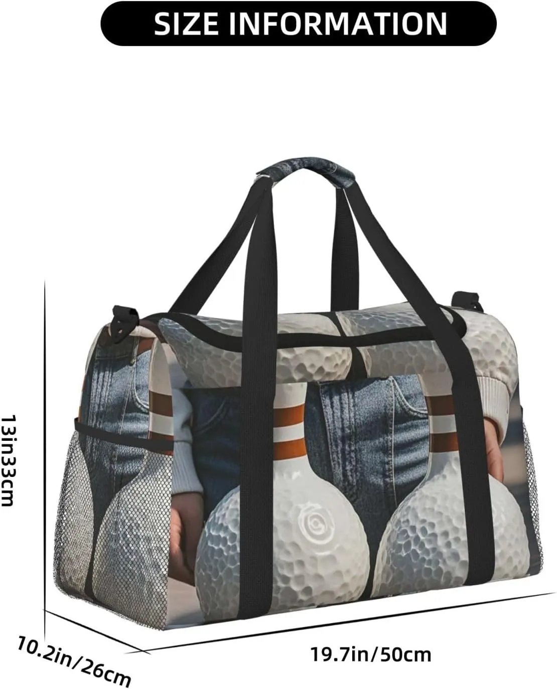 Gym Bag Bowling Balls Duffel Bag for Men Women Travel Overnight Bag with Shoe Compartment Workout Bags
