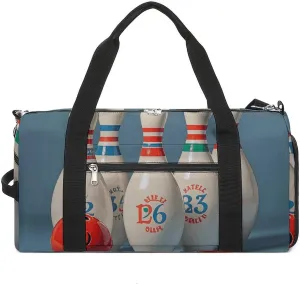 Gym Bag for Men Travel Duffle Bag Bowling Ball And Ball Bottle Tote Bag Weekender Duffel Bag Weekender Bag for Sports