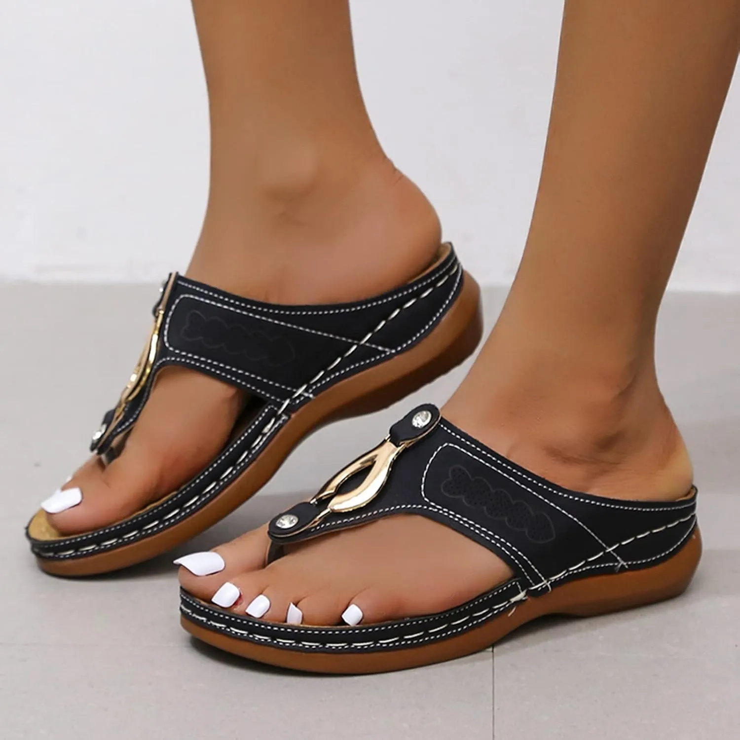 High Arch Support Slippers Women Cute White Walking Sandals for Women Brown Dressy Sandals Women Womens Orthopedic Work Shoes Size 11 Orthopedic Flip Flops Men Platform Wedge Sandals