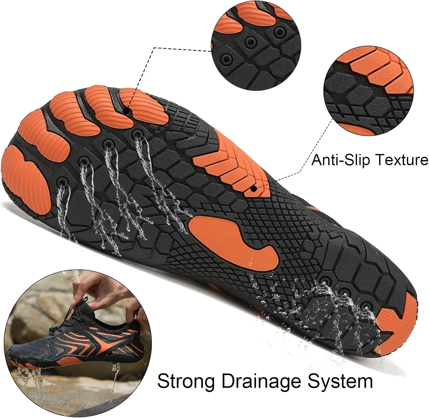 Hike Barefoot Shoes for Women Men Footwear Pro Barefoot Shoes with Wide Toe Box, Healthy & Non-Slip Breathable Athletic Beach Pool Surf Hiking Walking