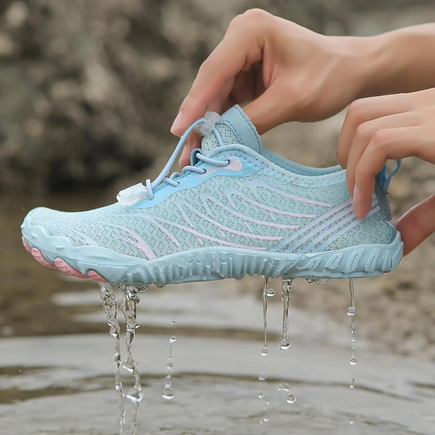 Hike Barefoot Shoes for Women Men Quick Dry Waterproof Barefoot Footwear Anti-Slip Grounding Shoes Running Healthy Athletic Sneaker Lightweight Beach Swim Outdoor Shoe