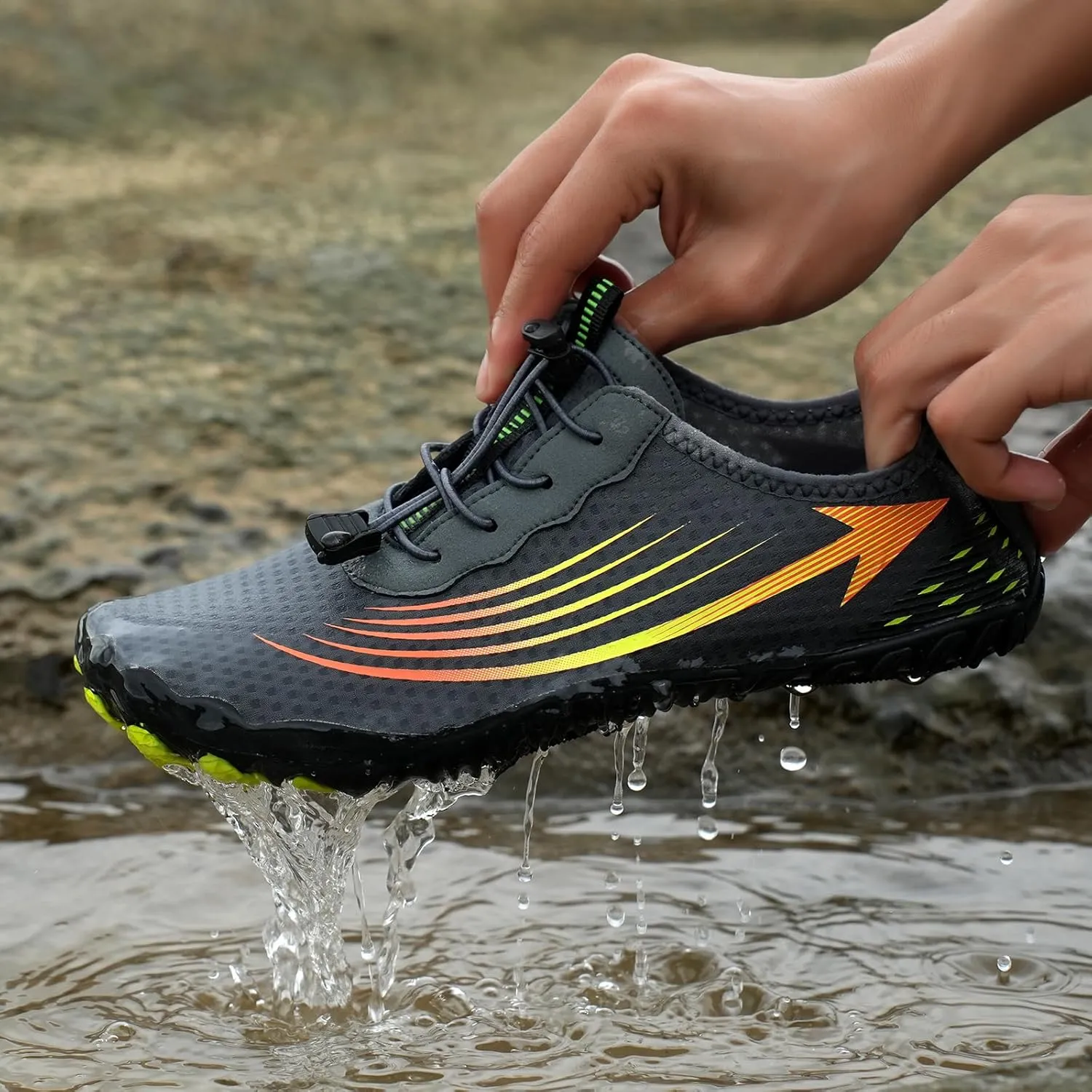 Hiking Shoes for Women Men Wide Toe Box Healthy & Non-Slip Barefoot Shoes Summer Breathable Lightweight Water Shoes Unisex Quick Dry Outdoor Grounded Shoes for Exercising Running Riding Swimming