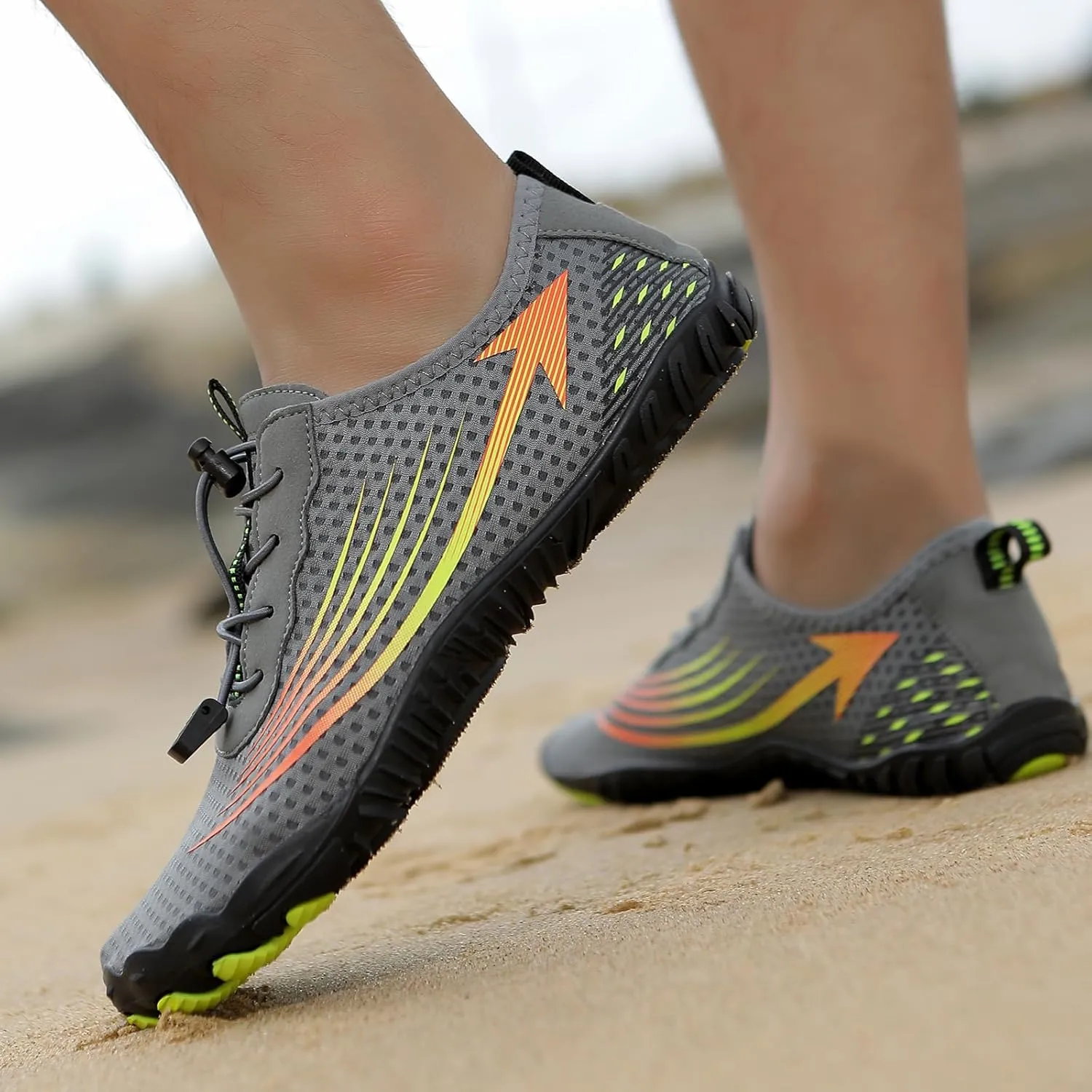 Hiking Shoes for Women Men Wide Toe Box Healthy & Non-Slip Barefoot Shoes Summer Breathable Lightweight Water Shoes Unisex Quick Dry Outdoor Grounded Shoes for Exercising Running Riding Swimming
