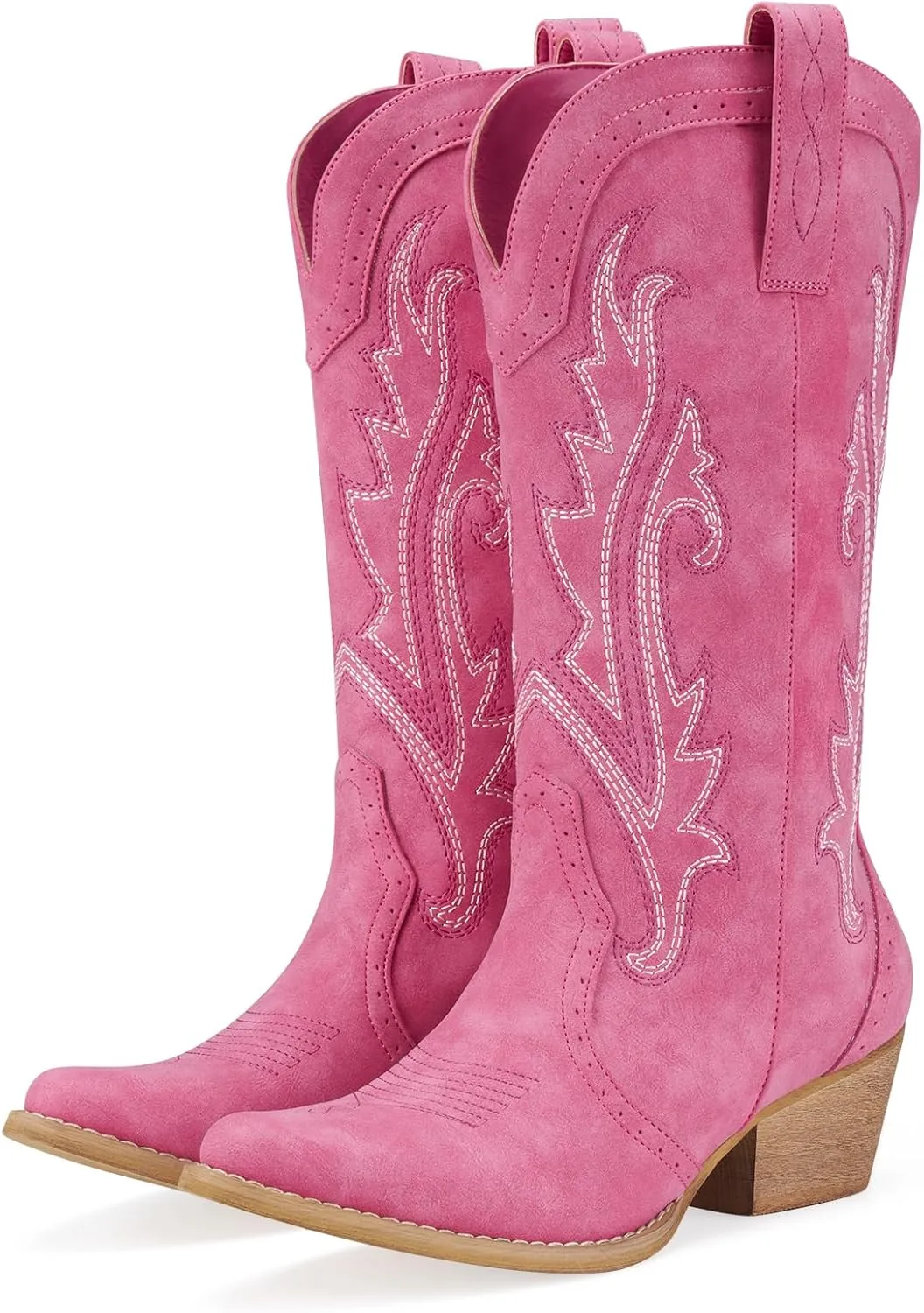HISEA Rollda Cowboy Boots Women Western Boots Cowgirl Boots Ladies Pointy Toe Fashion Boots