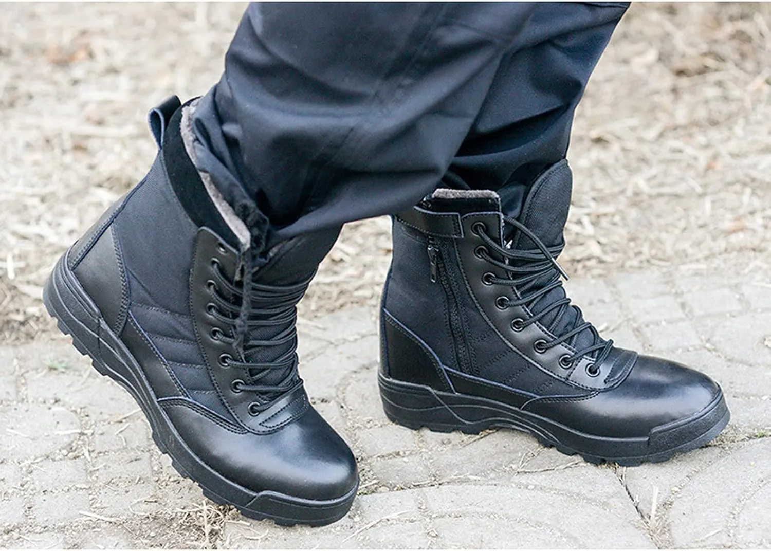 hongrenamz Hiking Boots Waterproof Men Walking Climbing Shoes Mountain Trekking Boots Non-Slip Breathable for Camping Biking Travelling Backpacking