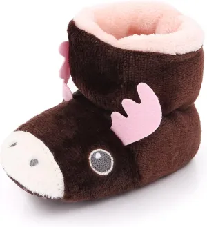 Infant Boys Girls Winter Boots Baby Newborn Sneakers Cute Animal Cartoon Shoes Walking Warm Shoes Newborn Baby