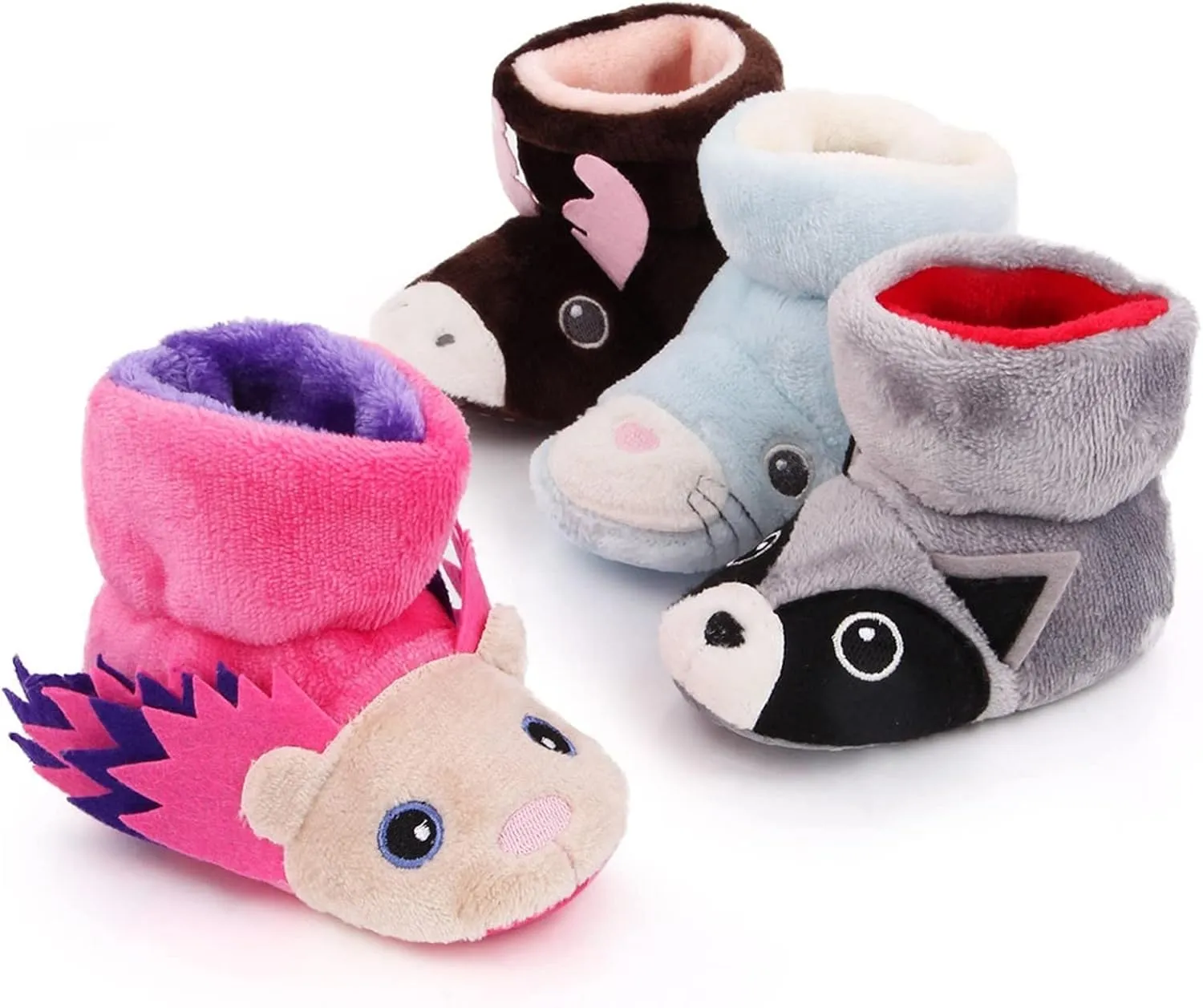 Infant Boys Girls Winter Boots Baby Newborn Sneakers Cute Animal Cartoon Shoes Walking Warm Shoes Newborn Baby