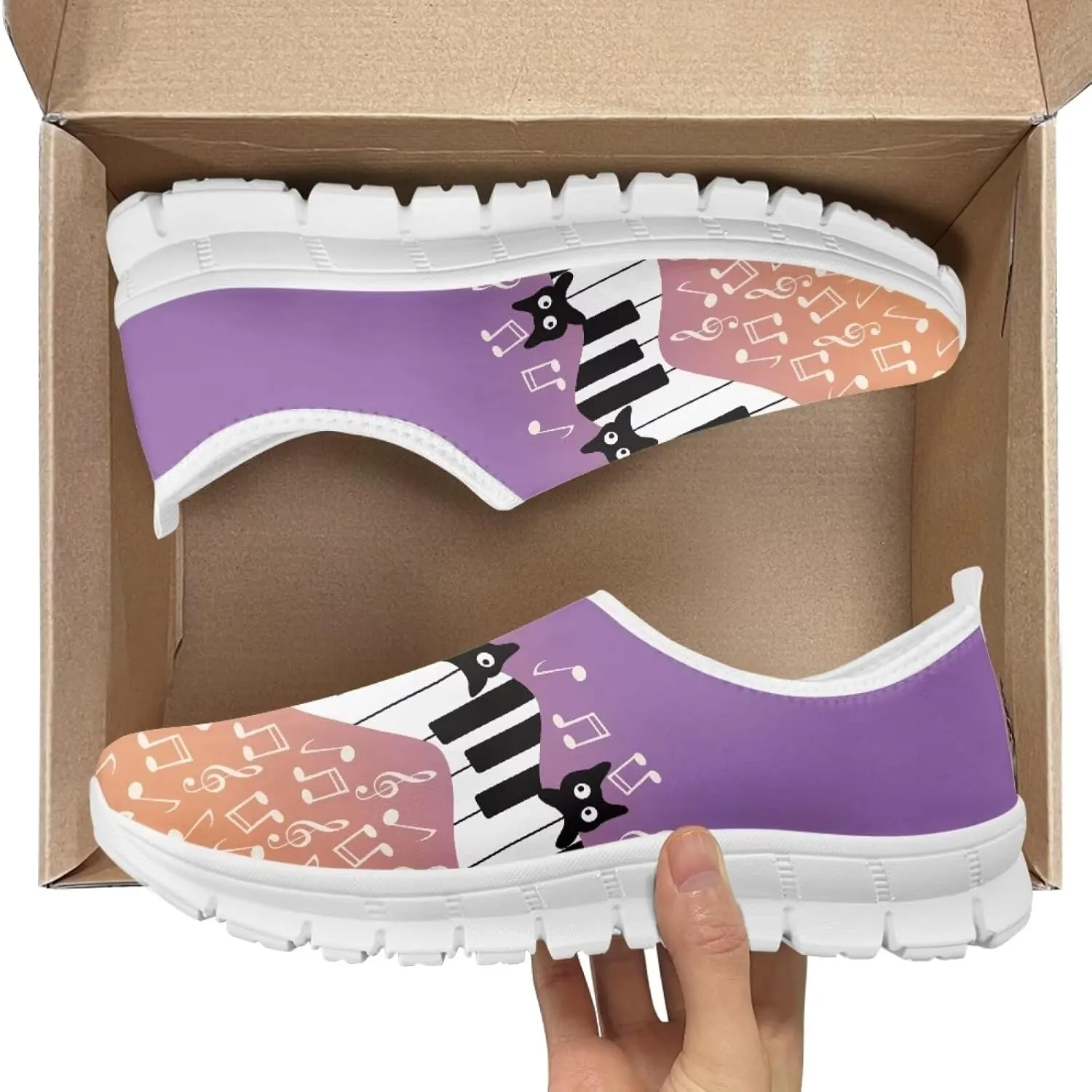 Jeiento Music Style Loafers for Women Comfort Women's Loafers & Slip-Ons Ladies Casual Shoes