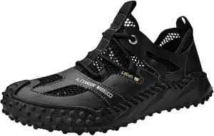 JiuQing Men's Hiking Shoes Lightweight Travel Shoes Low Rise Breathable Summer Trekking Outdoor Sneakers