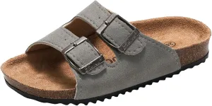 Kids Sandals Girls Boys Non Slip Cork Sandals with Adjustable Straps Flip Flops Summer Open Toe Beach Flat for Indoor Outdoor