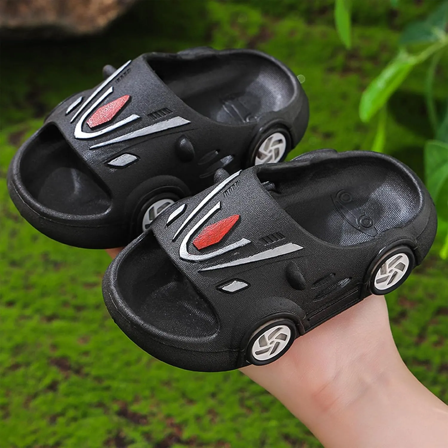 Kids Slippers Boys Girls Non-Slip Open Toe Shower Shoes Slip On Quick Dry Slides Indoor Outdoor Bathroom Pool Beach Slippers