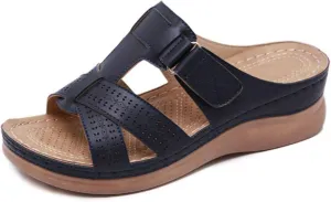 Ladmiple Orthopedic Sandals For Women Elegant Comfortable Walking Flip Flops Dressy Summer Orthotic Slides with Arch Support