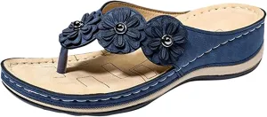 Ladmiple Sandals Women Comfortable Walking Arch Support Orthopedic Orthotic Flip Flops Dressy Summer Cute Slides Beach Shoes