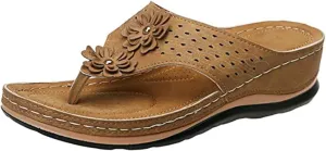Ladmiple Sandals Women Comfortable Walking Arch Support Orthopedic Slides Slippers Dressy Summer Orthotic Flip Flops