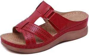 Ladmiple Women's Sandals Comfortable With Arch Support Fashion Orthotic Slides Ladies Lightweight Athletic Slip On Slippers