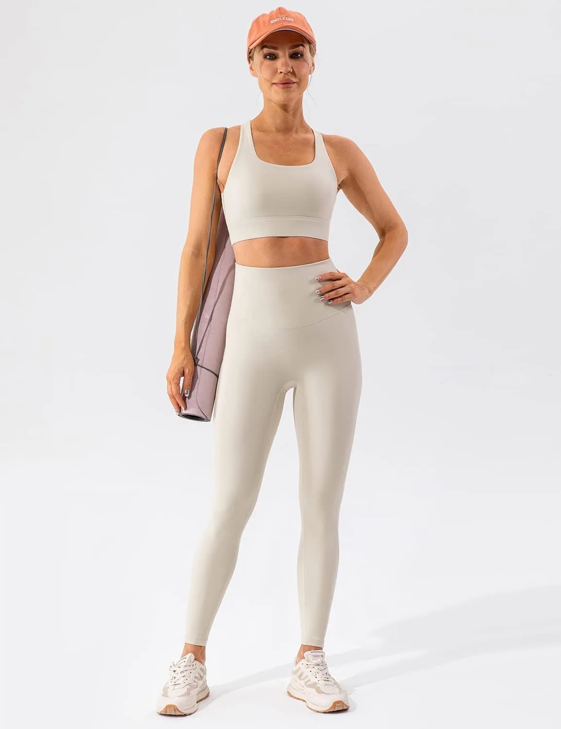 Lavento Women's Supportive Soft Sports Bra - Workout Yoga Training Bras Top