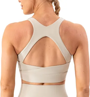 Lavento Women's Supportive Soft Sports Bra - Workout Yoga Training Bras Top