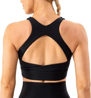 Lavento Women's Supportive Soft Sports Bra - Workout Yoga Training Bras Top