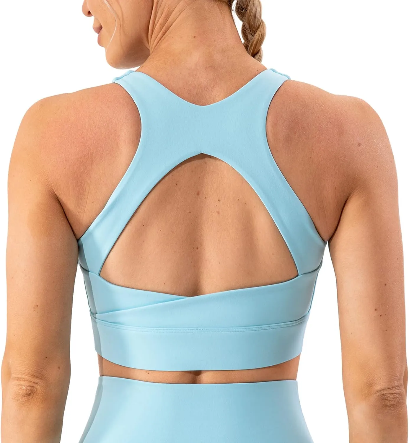 Lavento Women's Supportive Soft Sports Bra - Workout Yoga Training Bras Top