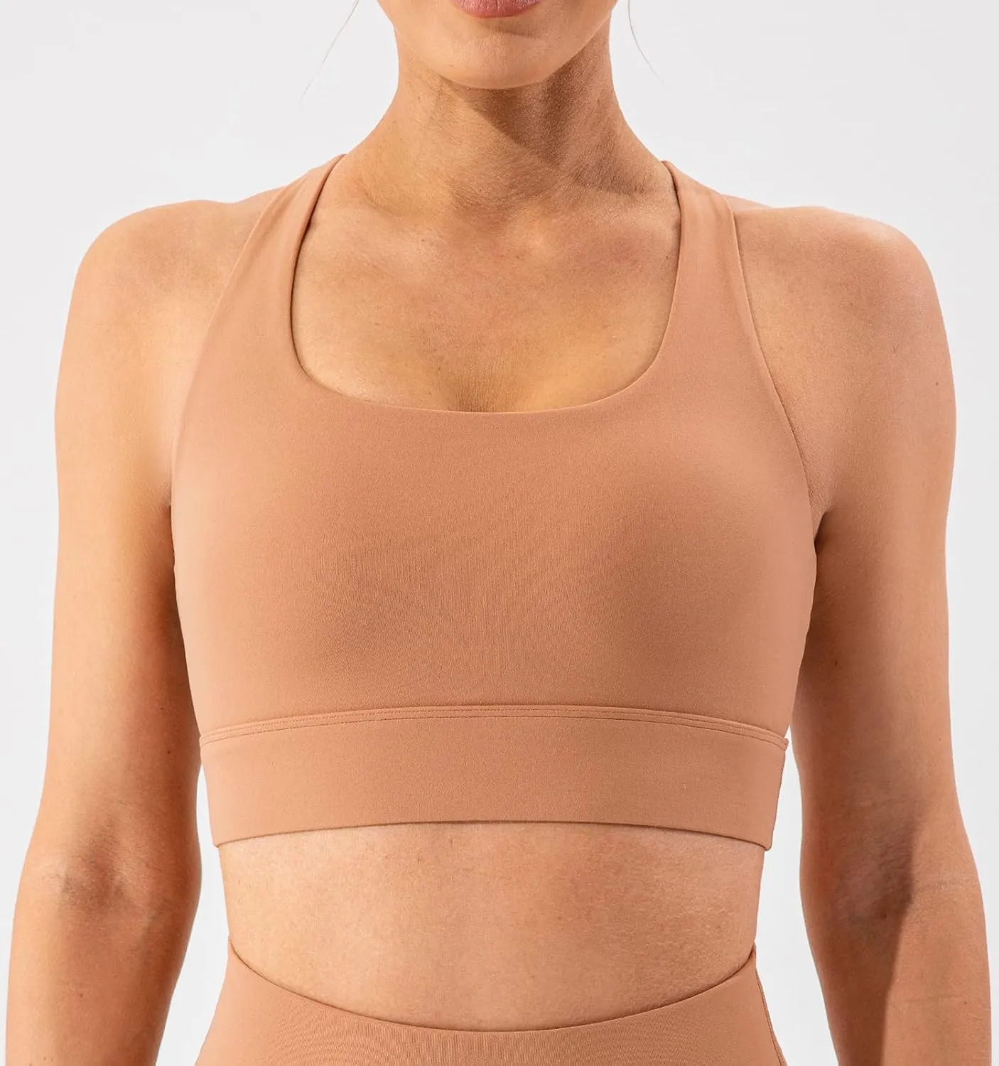 Lavento Women's Supportive Soft Sports Bra - Workout Yoga Training Bras Top