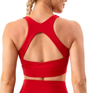 Lavento Women's Supportive Soft Sports Bra - Workout Yoga Training Bras Top