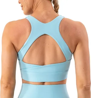 Lavento Women's Supportive Soft Sports Bra - Workout Yoga Training Bras Top