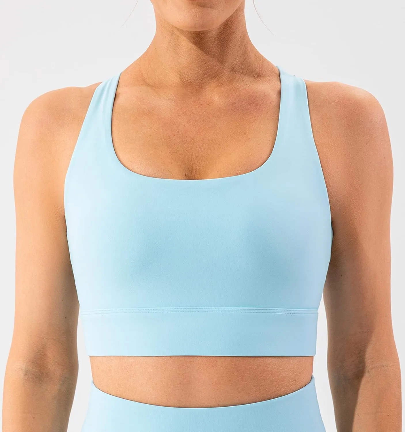 Lavento Women's Supportive Soft Sports Bra - Workout Yoga Training Bras Top