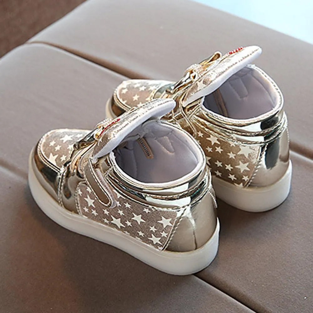 Light up Shoes for Toddler Baby Shoes Girl Flashing High Top Sneakers Winter Warm Non Slip First Walking Shoes