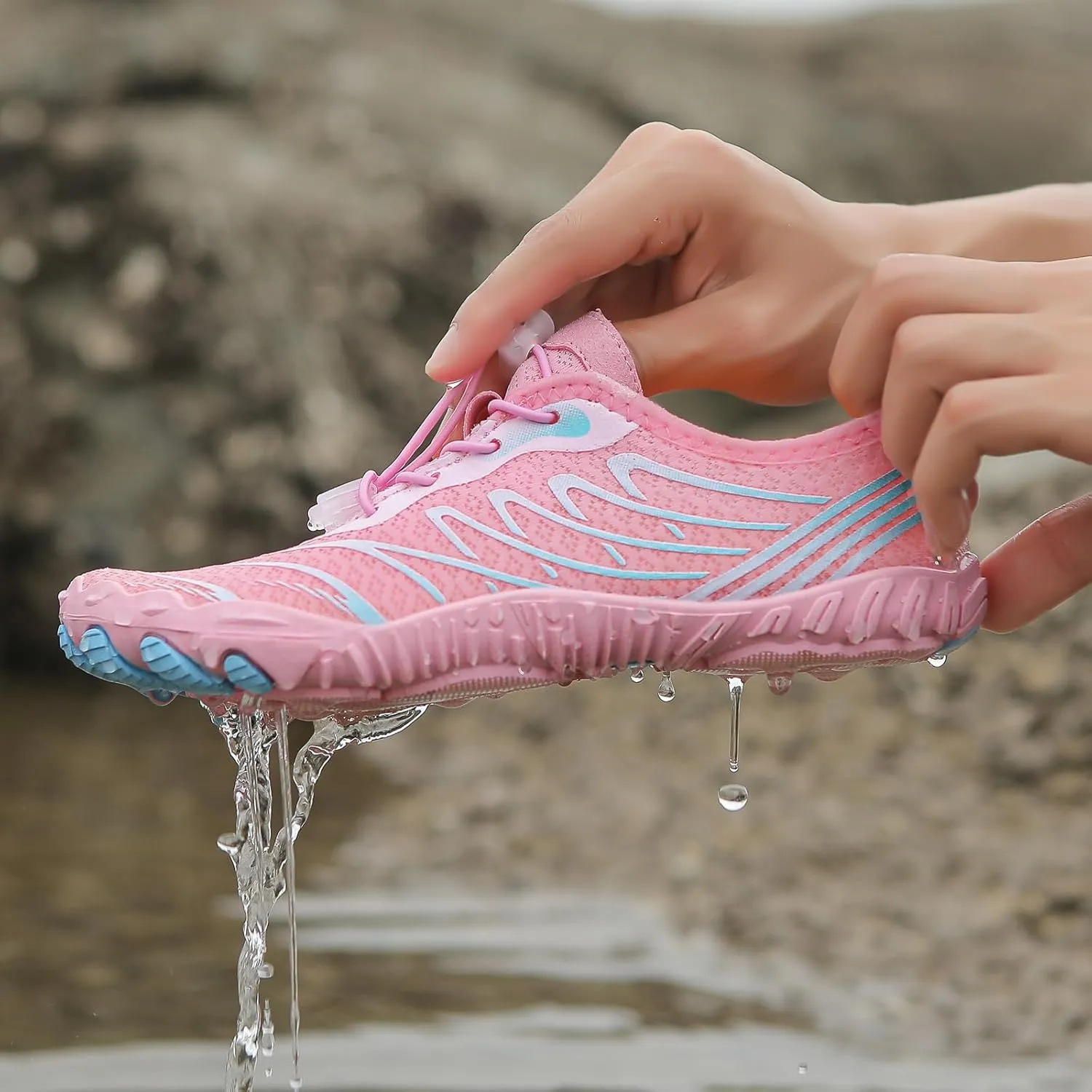 Lightweight Water Shoes for Women Comfort Breathable Healthy & Non-Slip Barefoot Shoes Unisex Wide Toe Box Shoes Quick Dry Outdoor Hiking Shoes for Swimming Running Surfing Kayaking Riding