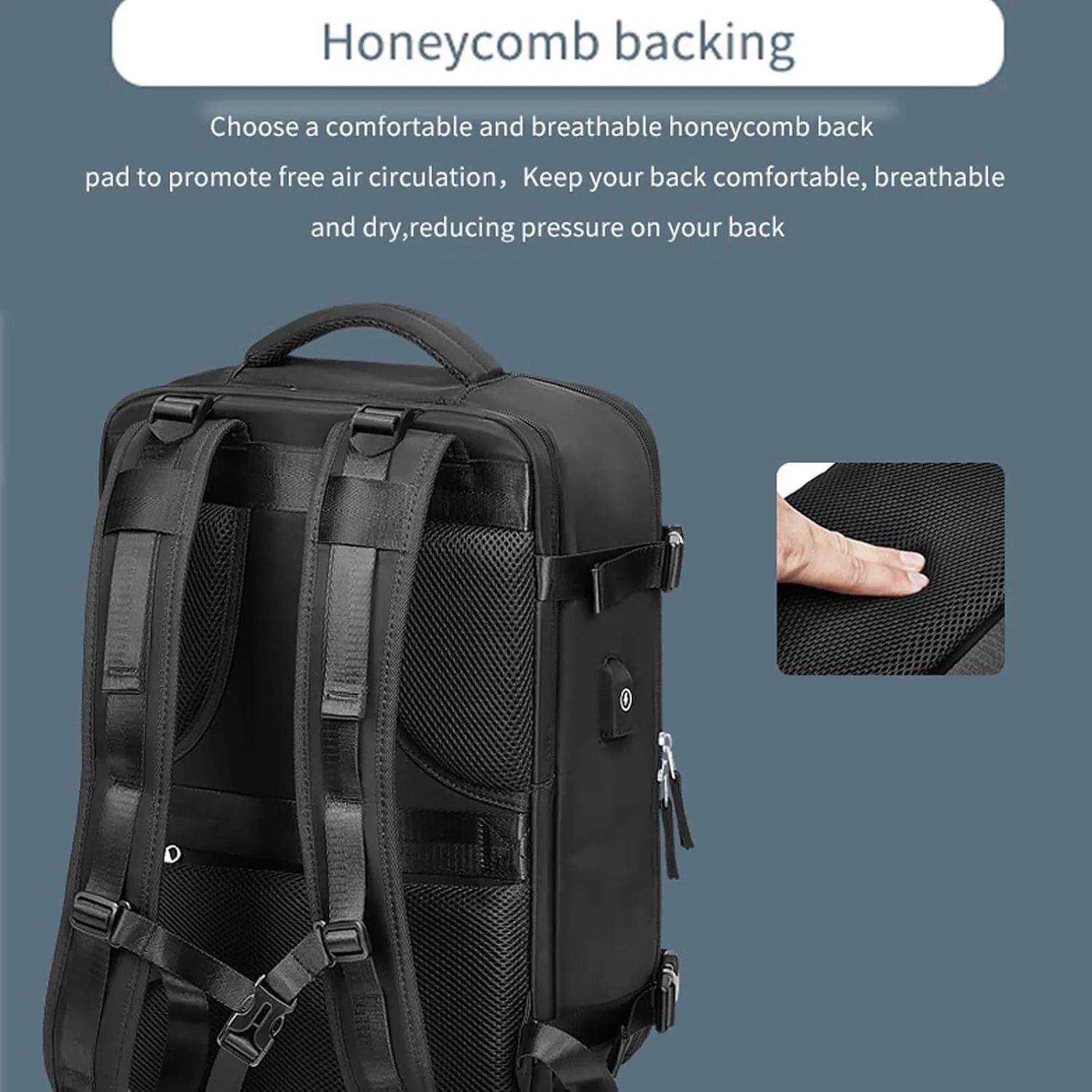 Liwave Travel Backpack, Premium Modular Organizer 38l Waterproof Laptop Backpack With USB Charging (Dark Green)
