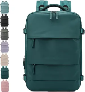 Liwave Travel Backpack, Premium Modular Organizer 38l Waterproof Laptop Backpack With USB Charging (Dark Green)