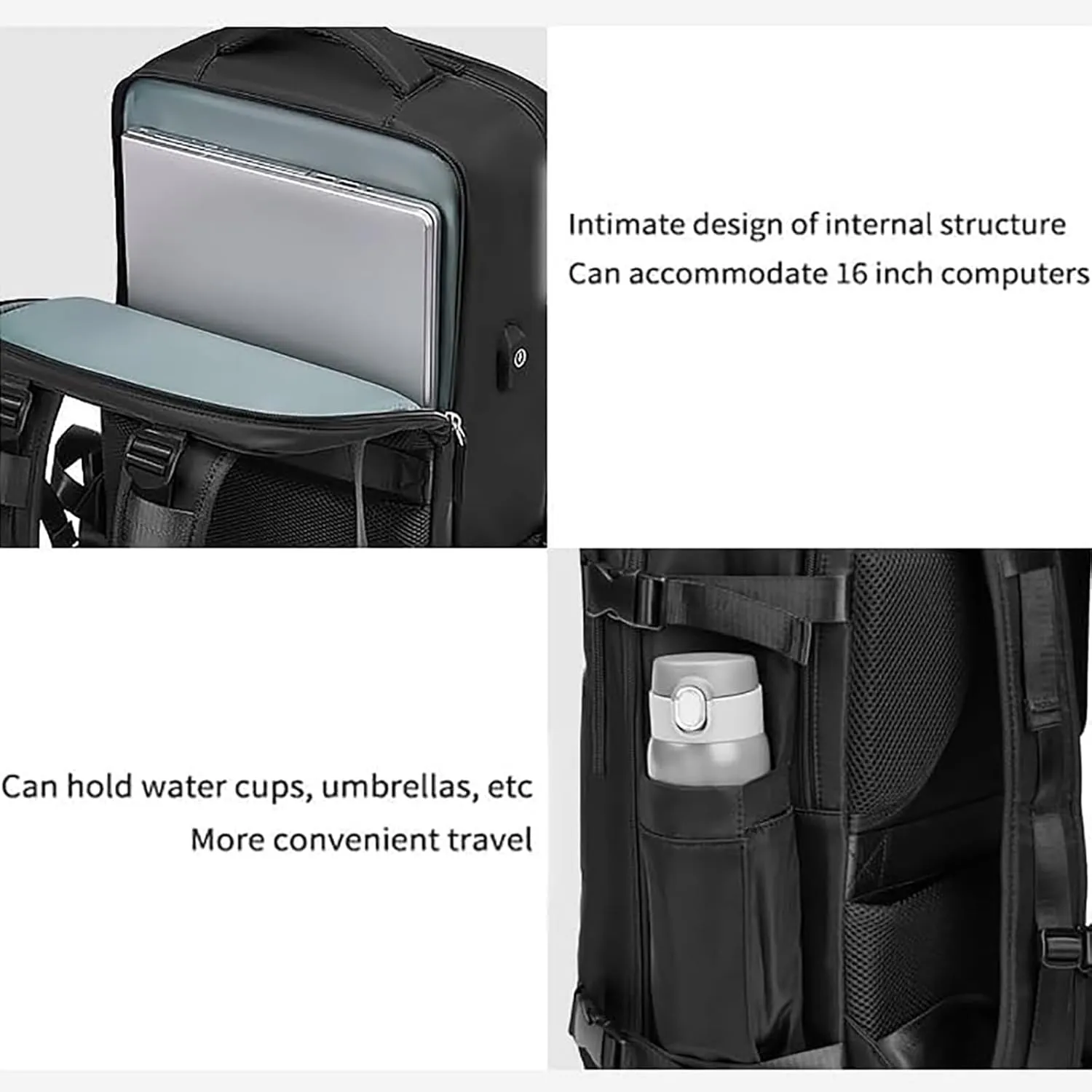 Liwave Travel Backpack, Premium Modular Organizer 38l Waterproof Laptop Backpack With USB Charging (Dark Green)