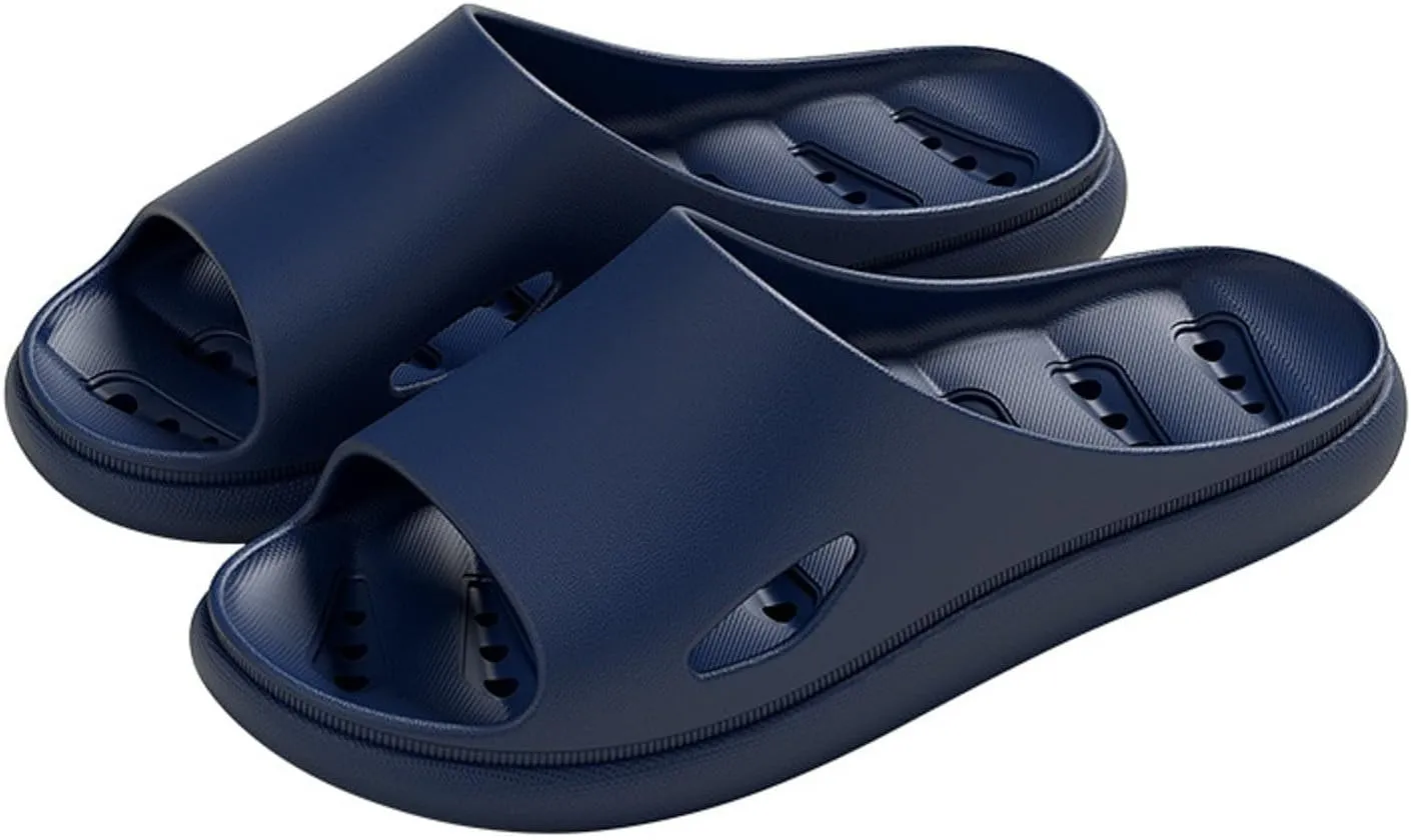 Men and Women Same Couples Quick Drying Slip Leakage Thick Soled Soft Soled Solid Color Womens and Slides and Platform