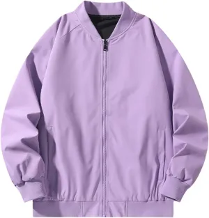 Men Bomber Jacket Lightweight Causal Flight Windbreaker Zip Up Light Track Jackets Outdoor Travel Golf Coats for Men