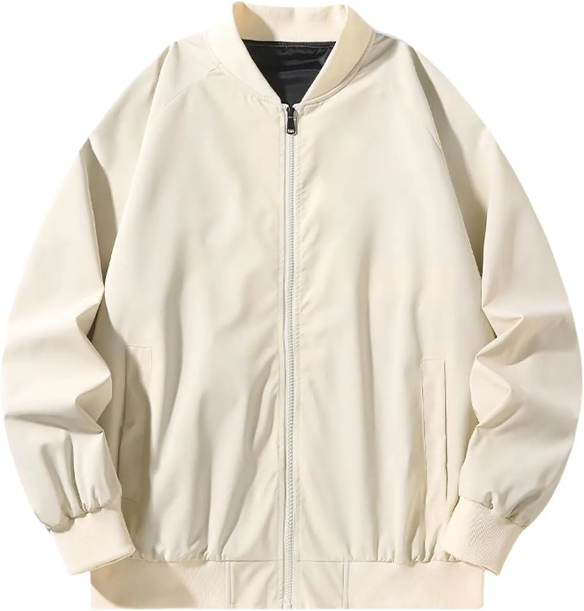 Men Bomber Jacket Lightweight Causal Flight Windbreaker Zip Up Light Track Jackets Outdoor Travel Golf Coats for Men