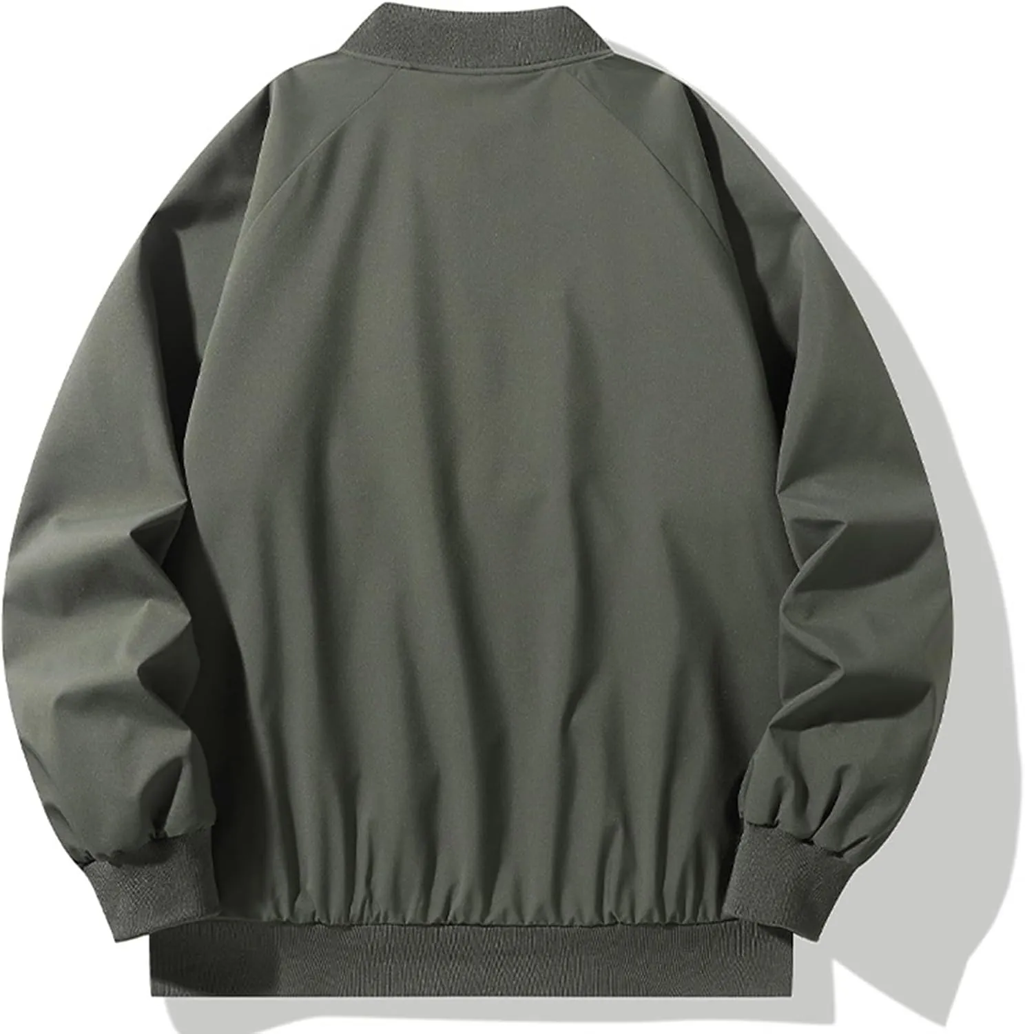 Men Bomber Jacket Lightweight Causal Flight Windbreaker Zip Up Light Track Jackets Outdoor Travel Golf Coats for Men