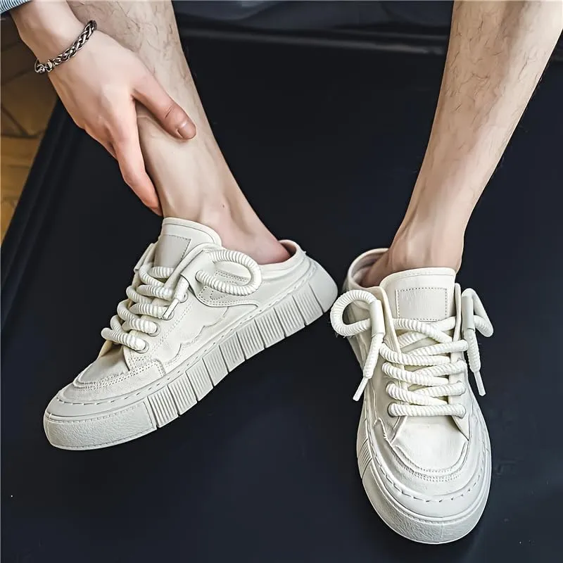 Men's Casual and Comfortable Thick-Soled Sports Shoes, wear-Resistant and Anti-Slip Skate Shoes, Suitable for Wearing All Year Round