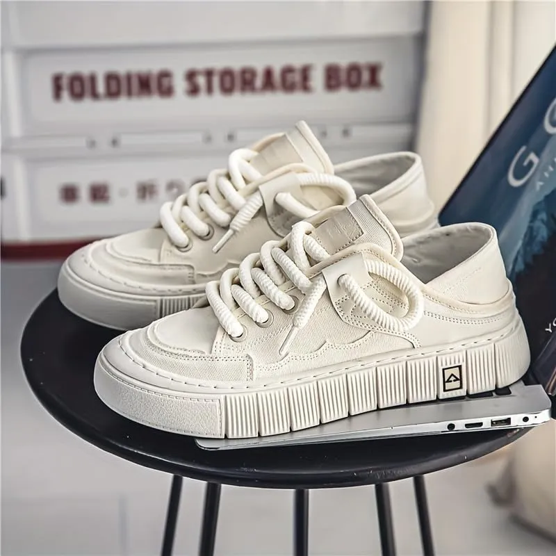 Men's Casual and Comfortable Thick-Soled Sports Shoes, wear-Resistant and Anti-Slip Skate Shoes, Suitable for Wearing All Year Round