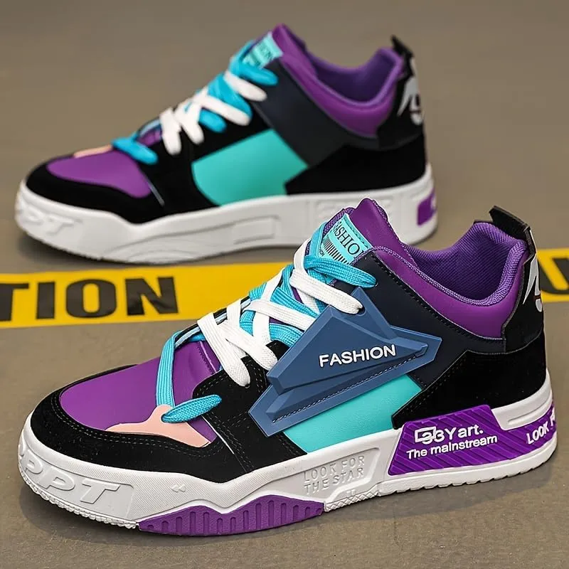 Men's Fashion Skate Shoes,Lace Up Sneakers,Men's Casual Sneakers Men's Sport Shoes