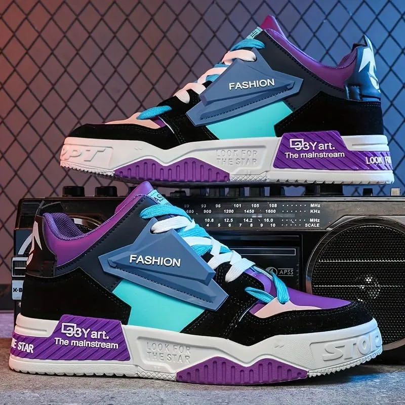Men's Fashion Skate Shoes,Lace Up Sneakers,Men's Casual Sneakers Men's Sport Shoes