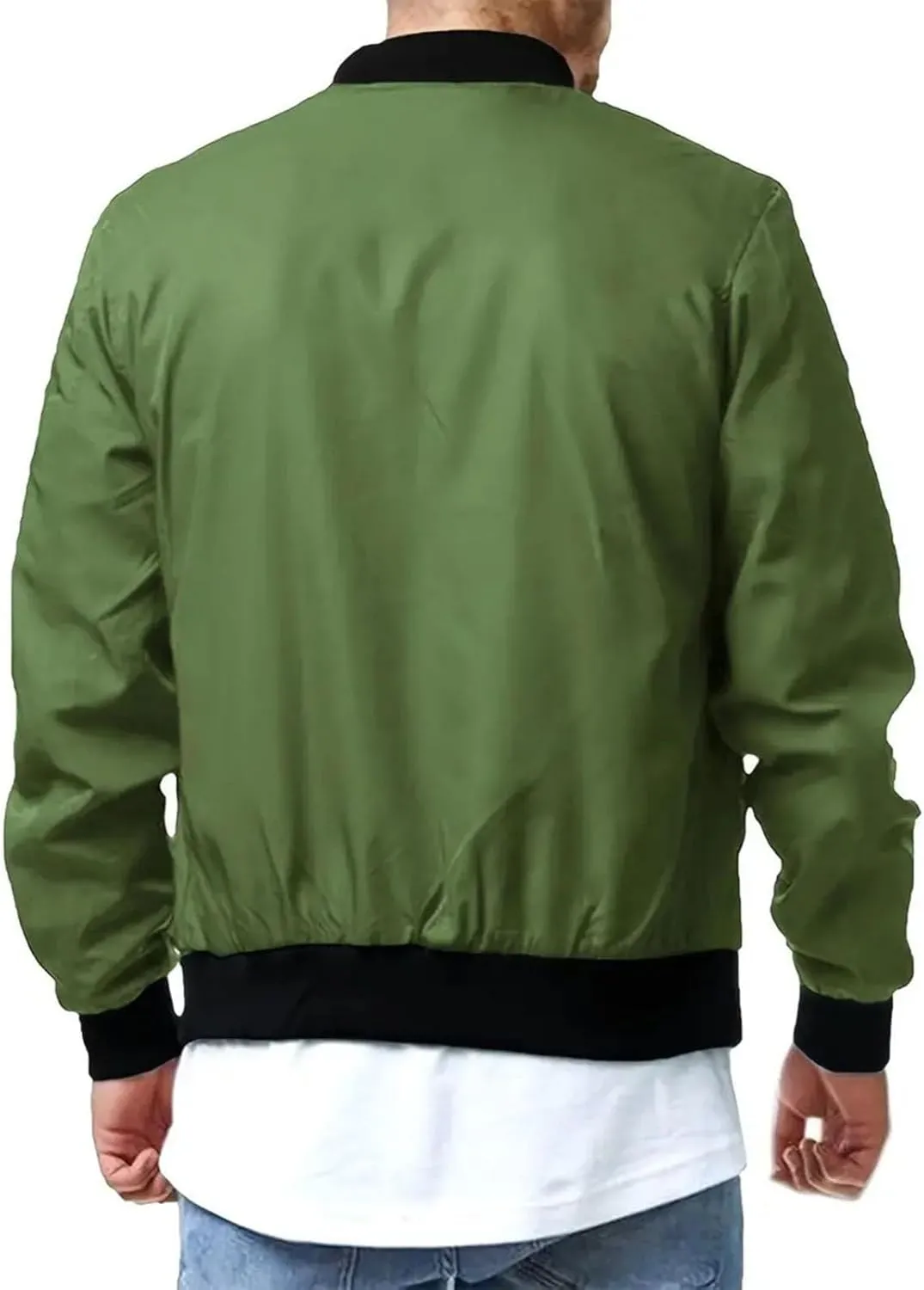 Men's Lightweight Bomber Jacket Fashion Flight Windbreaker Casual light Jacket Outdoor Golf Coat Sportswear for Men
